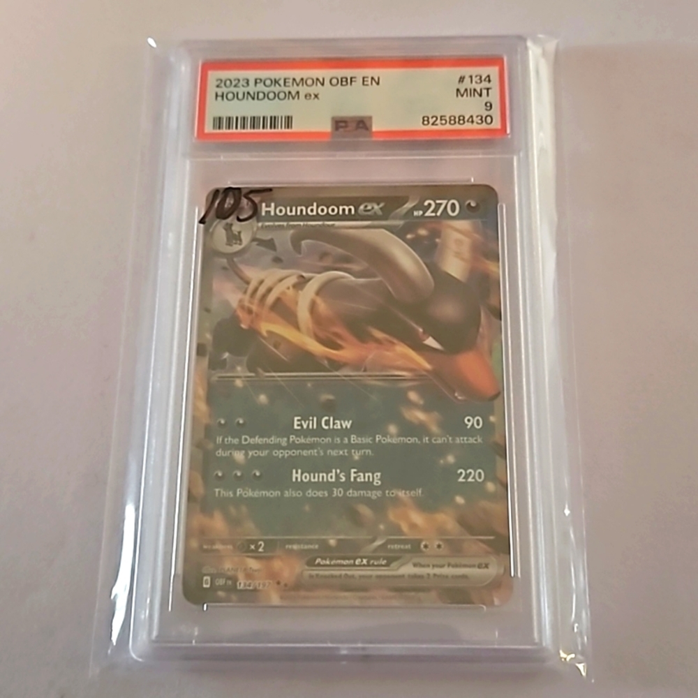 Pokémon Houndoom EX PSA MNT 9 2023  OBF EN